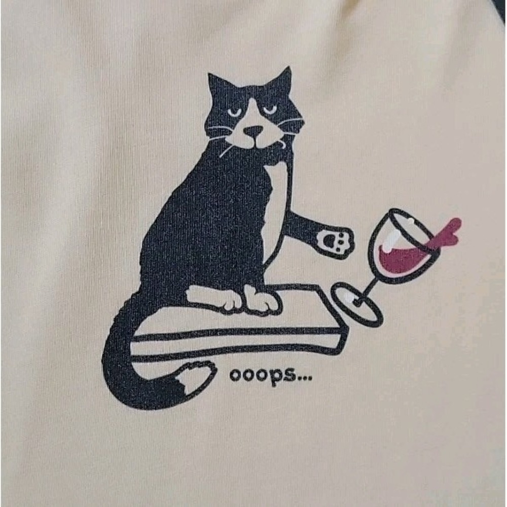 Life Is Good Oops Cat Graphic Crusher Tee Small Short Sleeve Crewneck Girlcore - Picture 4 of 9